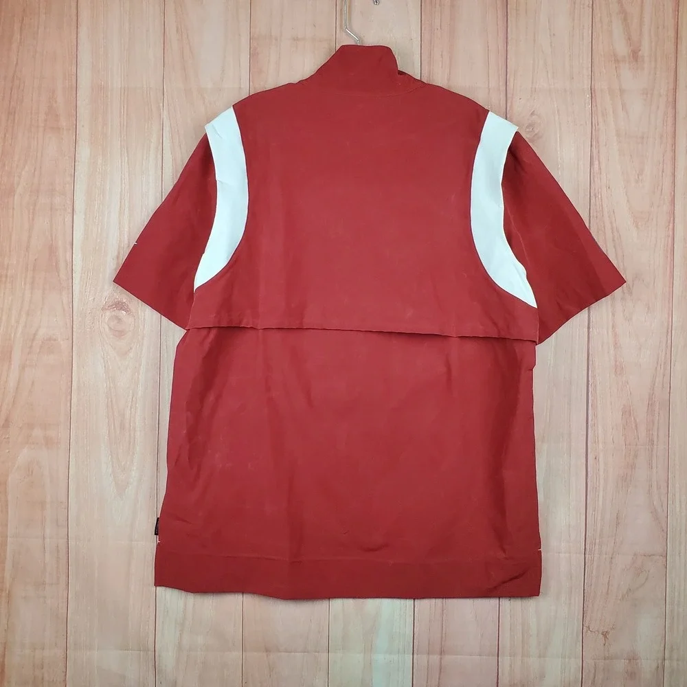 Nike Top Mens Large Red 1/4 Zip Pullover Sideline‎ Coaches NFL Arizona Cardinals